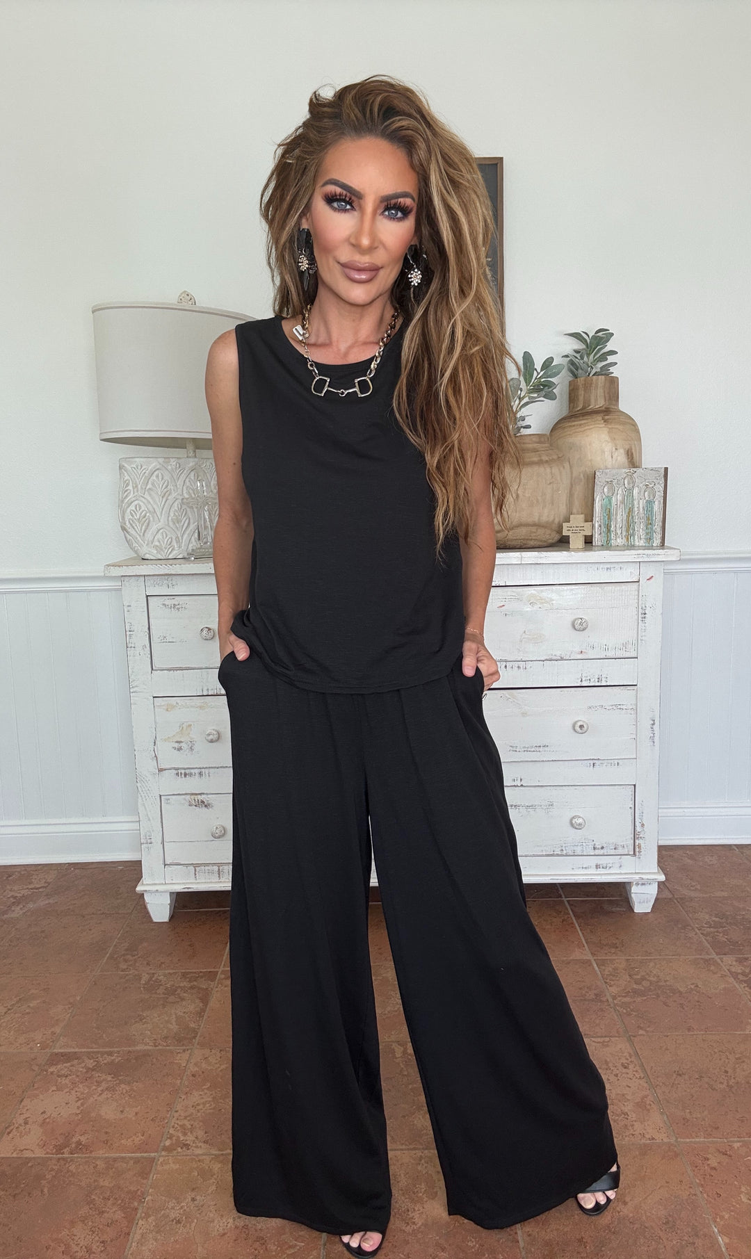 Midnight Luxe Set-Two Piece Set-Sweet Kama-Shop with Bloom West Boutique, Women's Fashion Boutique, Located in Houma, Louisiana