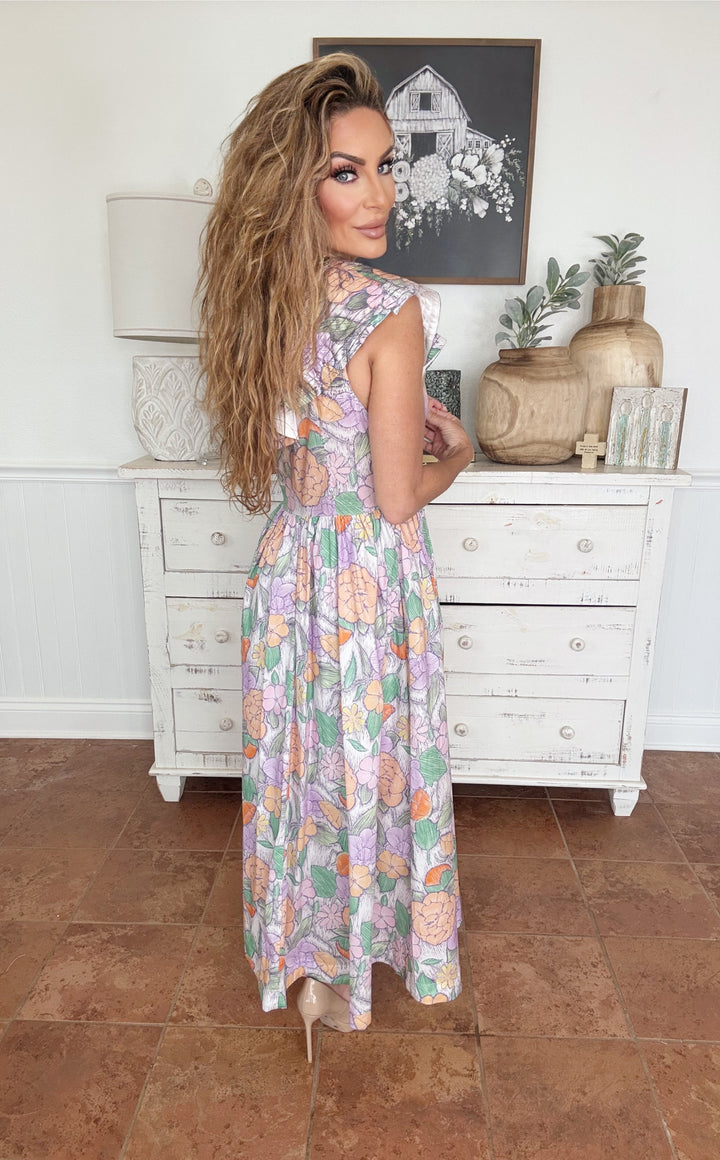 The Camellia Dress-Maxi Dresses-Entro-Shop with Bloom West Boutique, Women's Fashion Boutique, Located in Houma, Louisiana
