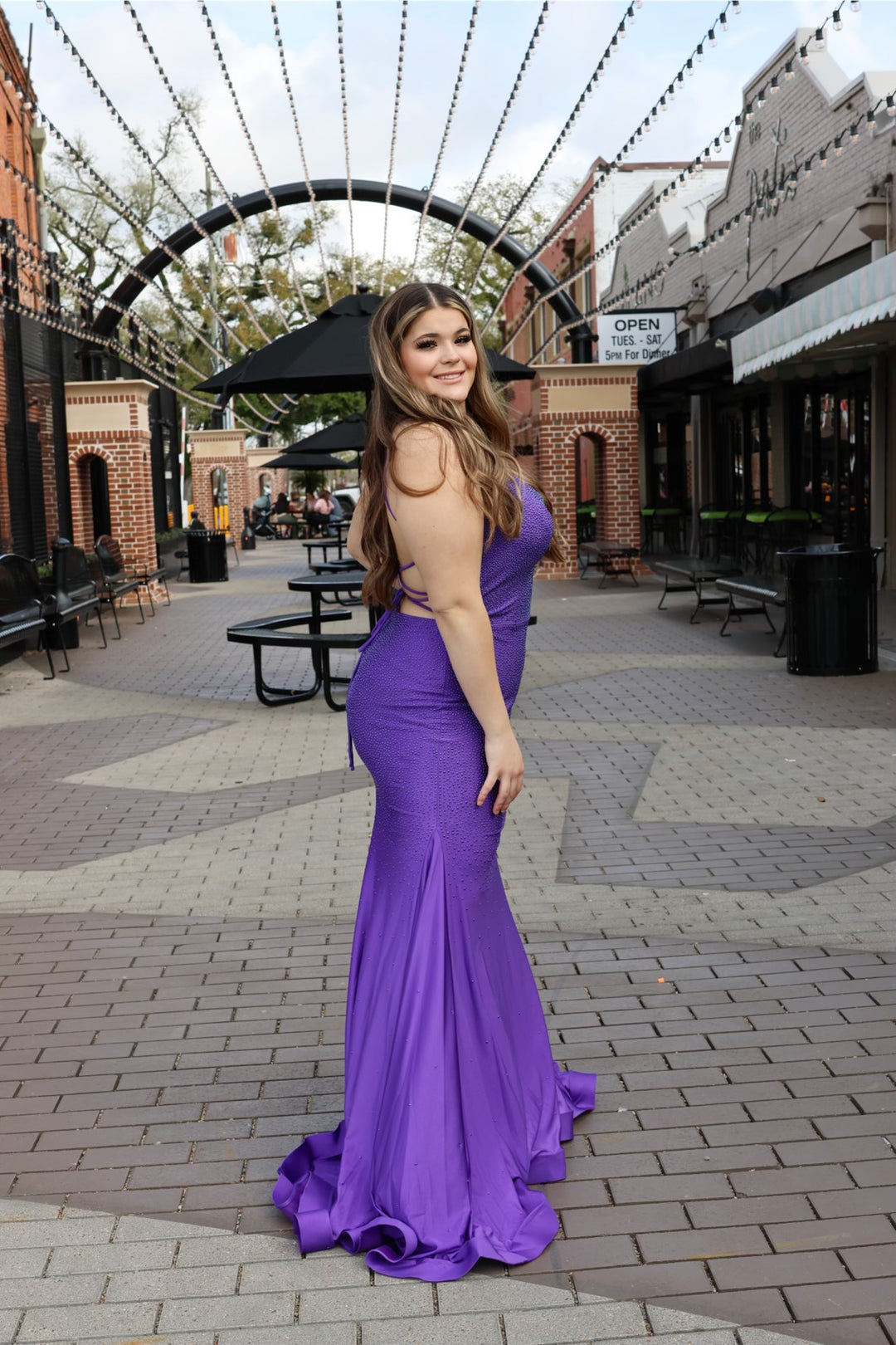 Anastasia Stone Accented Long Mermaid Evening Gown-Dresses-juliet-Shop with Bloom West Boutique, Women's Fashion Boutique, Located in Houma, Louisiana