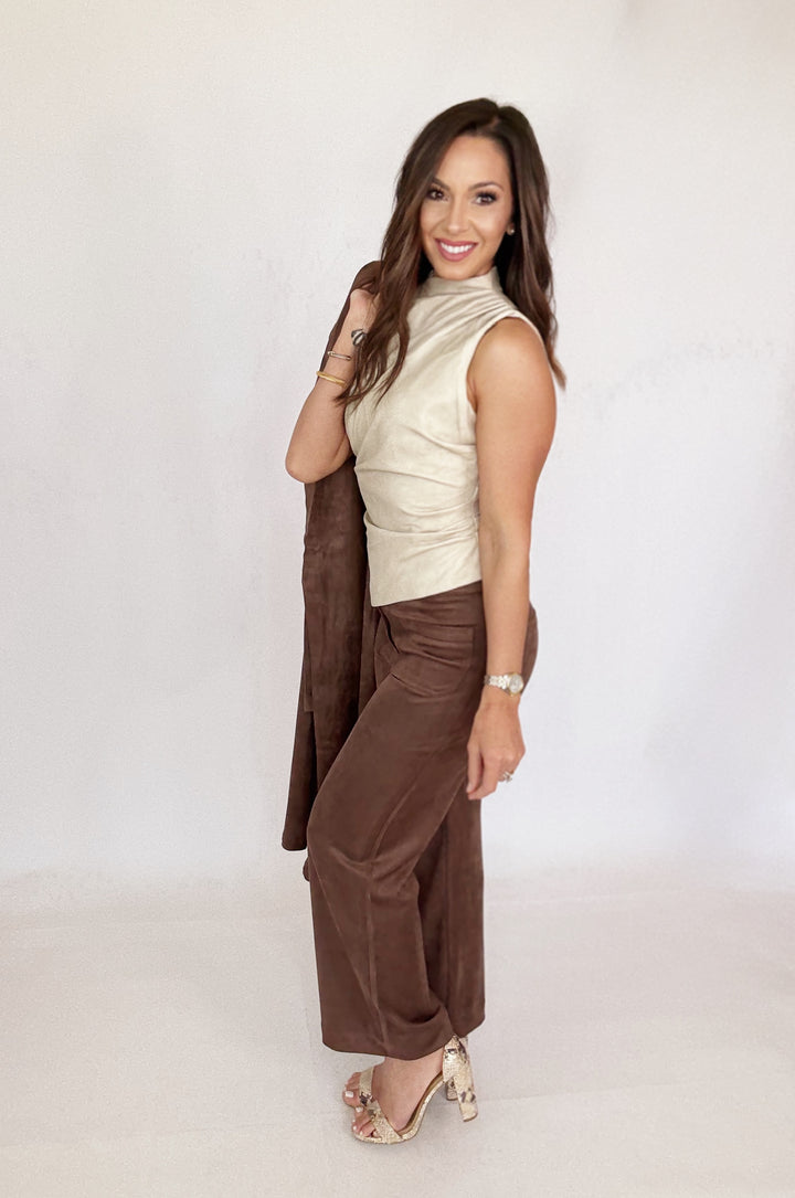 The Alessia Leather Top-Tops-fore collection-Shop with Bloom West Boutique, Women's Fashion Boutique, Located in Houma, Louisiana