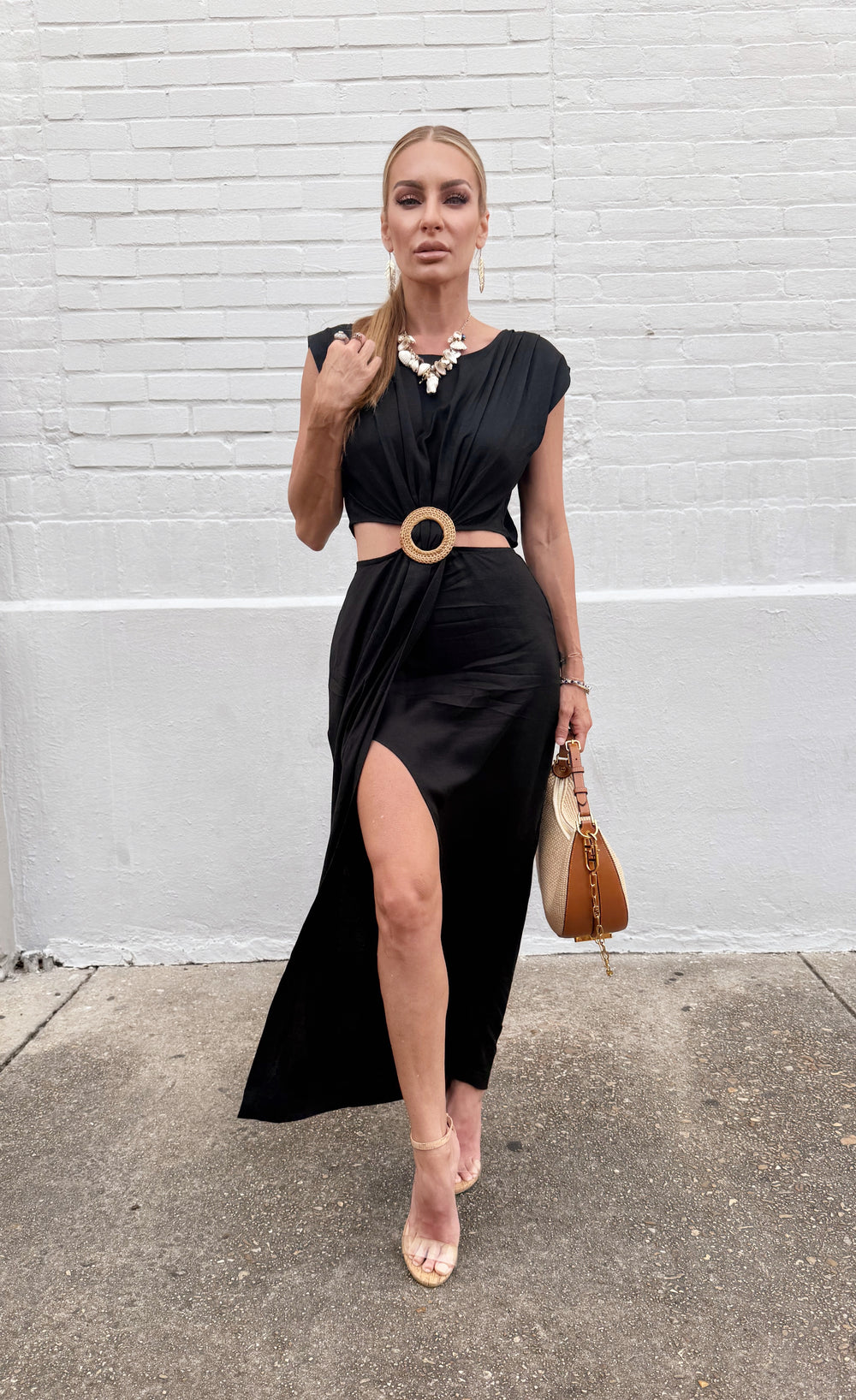 The Kendall Cut-Out-Midi Dresses-Aakaa-Shop with Bloom West Boutique, Women's Fashion Boutique, Located in Houma, Louisiana