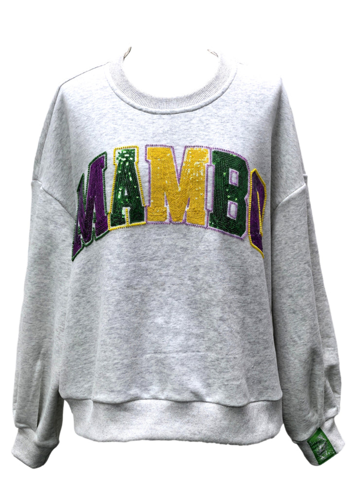 Queen Of Sparkles Mambo Sweatshirt-QOS Tops-Queen Of Sparkles-Shop with Bloom West Boutique, Women's Fashion Boutique, Located in Houma, Louisiana