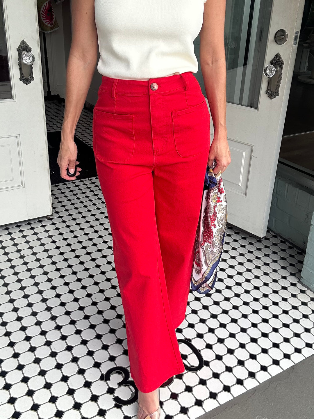 Rhodes Wide Leg Pants With Front Pockets-Pants-Entro-Shop with Bloom West Boutique, Women's Fashion Boutique, Located in Houma, Louisiana