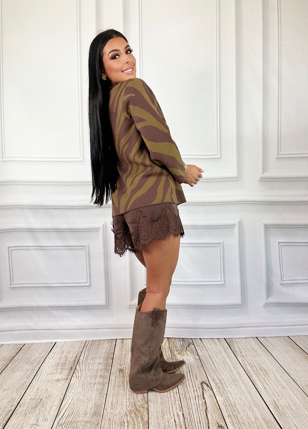 Espresso &amp; Lace Shorts