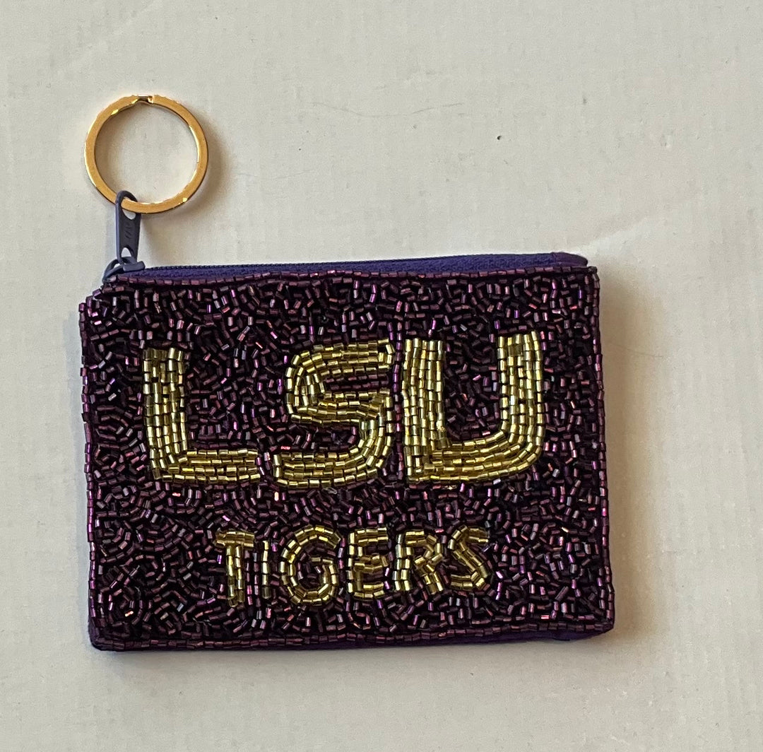 LSU Tigers Keychain pouch-Handbags-Treasure Jewels-Shop with Bloom West Boutique, Women's Fashion Boutique, Located in Houma, Louisiana