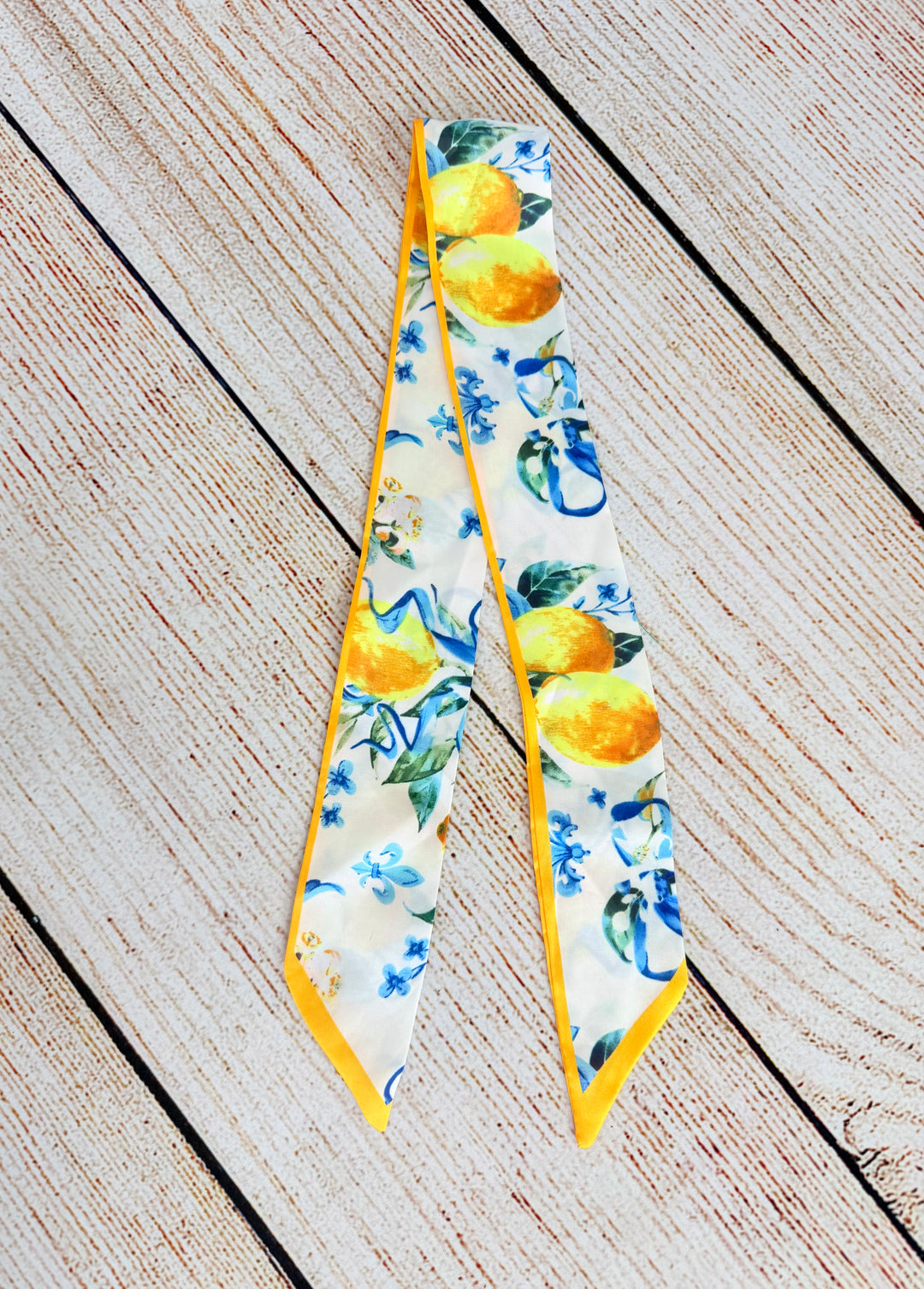 The Lemon Royale Twilly Neck Scarf-Accessories-Bloom West Boutique-Shop with Bloom West Boutique, Women's Fashion Boutique, Located in Houma, Louisiana