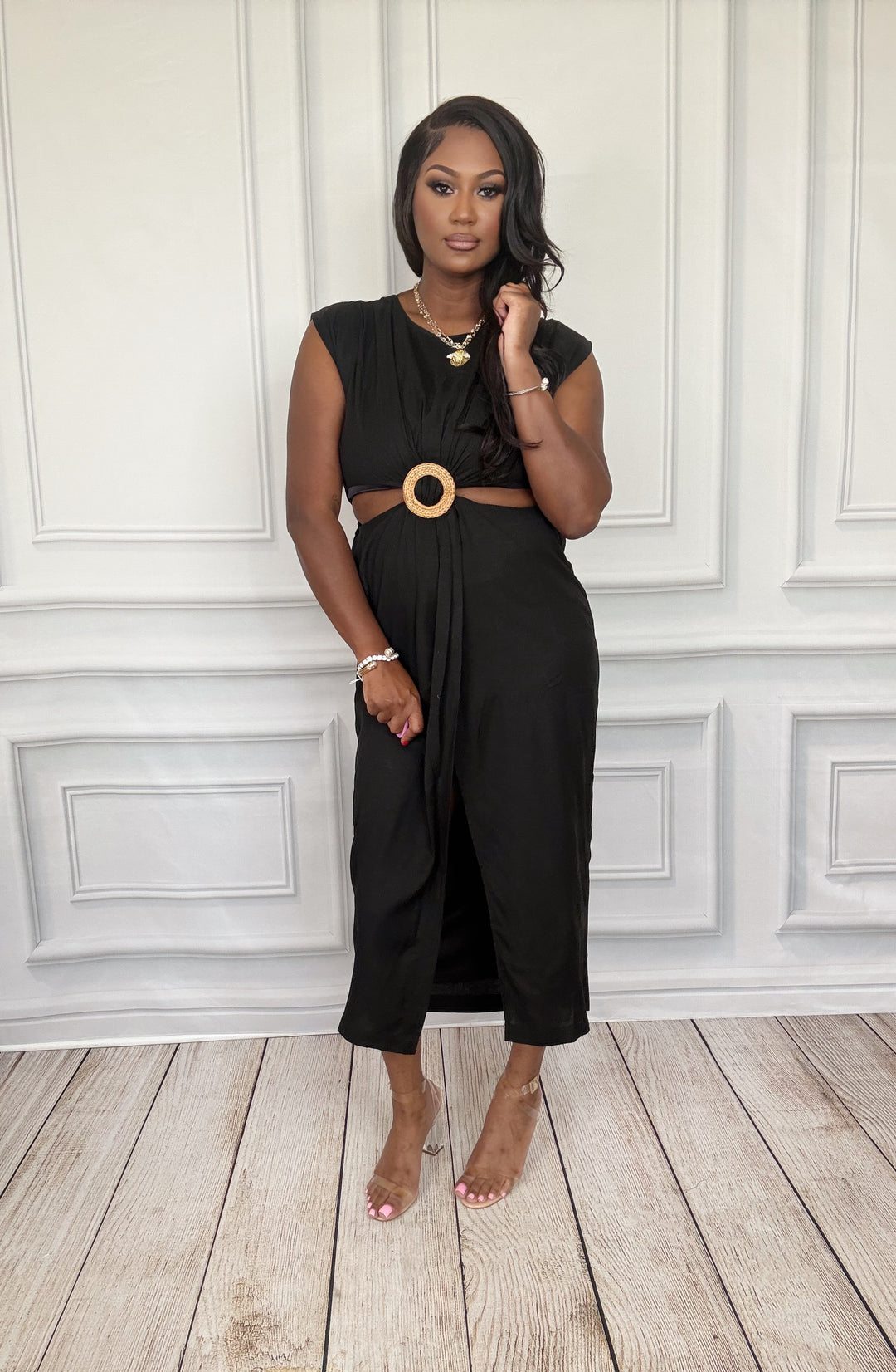 The Kendall Cut-Out-Midi Dresses-Aakaa-Shop with Bloom West Boutique, Women's Fashion Boutique, Located in Houma, Louisiana