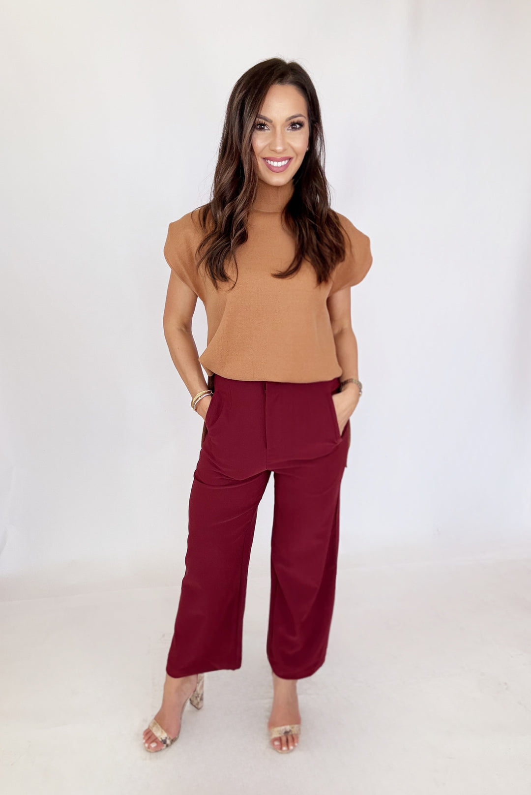 Scarlett Knit Top In Camel-Tops-Entro-Shop with Bloom West Boutique, Women's Fashion Boutique, Located in Houma, Louisiana