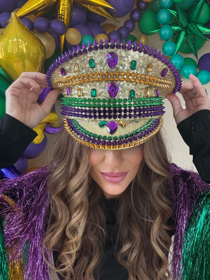 Mardi Gras Captains Hat-Hats-Nolaverse-Shop with Bloom West Boutique, Women's Fashion Boutique, Located in Houma, Louisiana