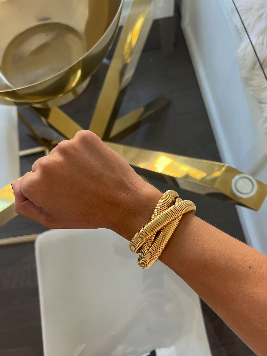 TRIPLE GOLD EMMA BRACELET-Bracelet-Chansuttpearls-Shop with Bloom West Boutique, Women&