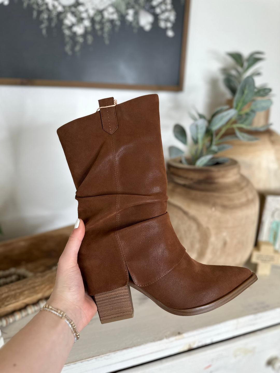 Mia West Slouch Boot-Boots-Bloom West Boutique-Shop with Bloom West Boutique, Women's Fashion Boutique, Located in Houma, Louisiana