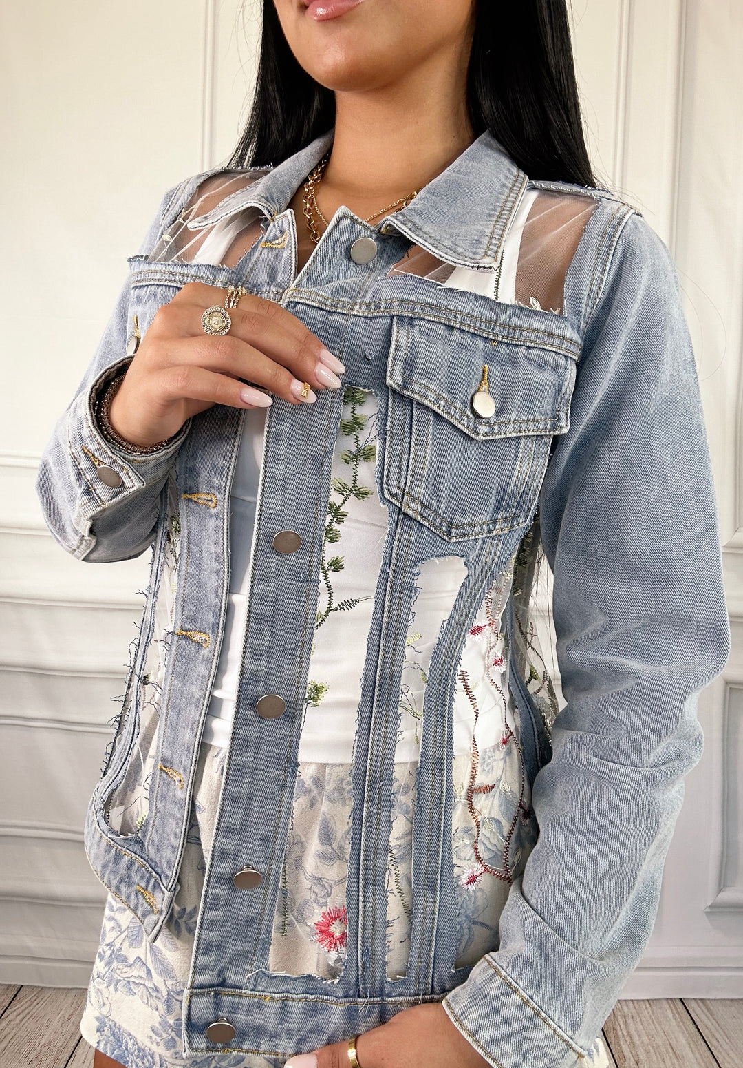 Forever in Bloom Denim Jacket