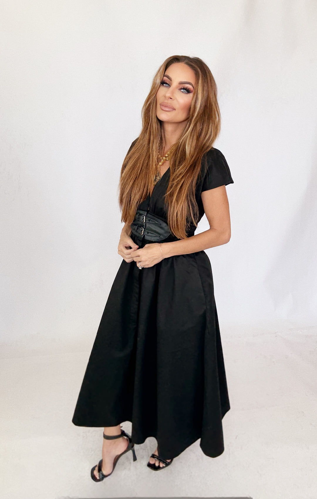 Raven Muse Midi Dress-Dresses-Endless Blu-Shop with Bloom West Boutique, Women's Fashion Boutique, Located in Houma, Louisiana