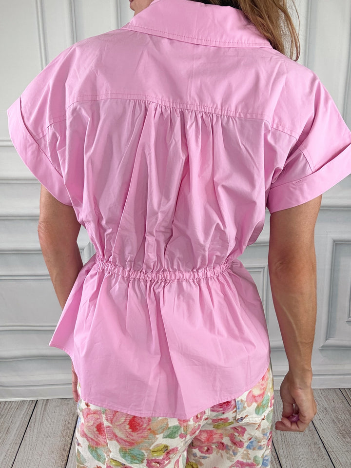 Entro Bellamy Cinch Top-Tops-Entro-Shop with Bloom West Boutique, Women&