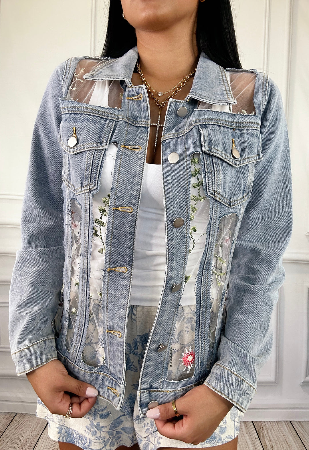 Forever in Bloom Denim Jacket