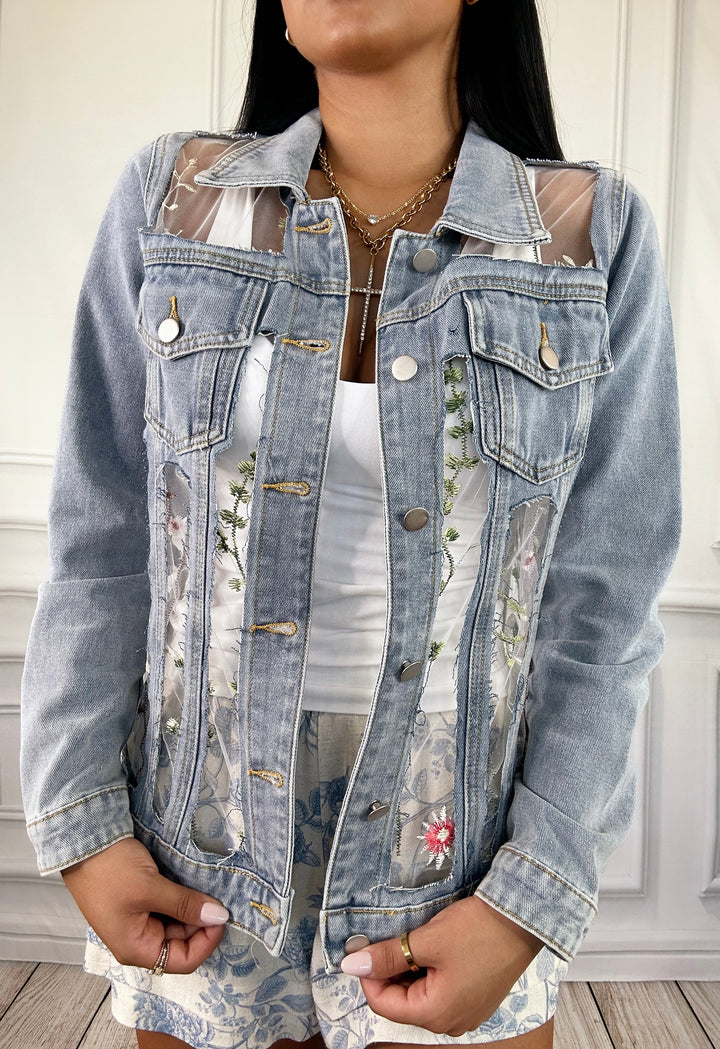 Forever in Bloom Denim Jacket