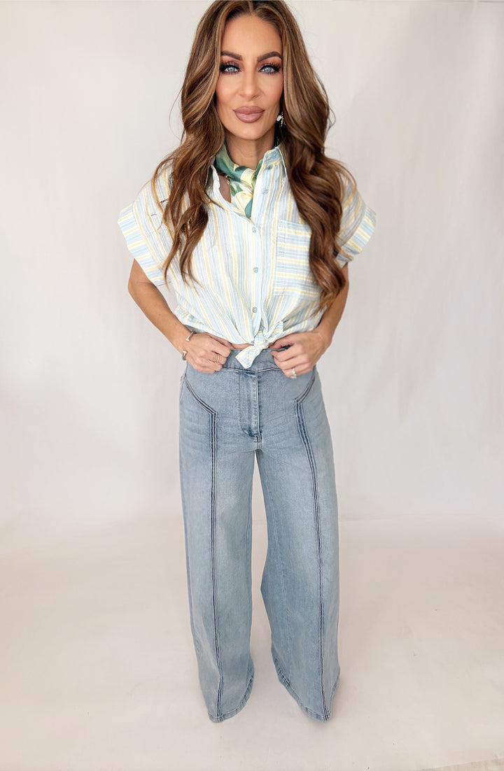 The Monroe High Waist Pant-Pants-Fate By LFD-Shop with Bloom West Boutique, Women's Fashion Boutique, Located in Houma, Louisiana