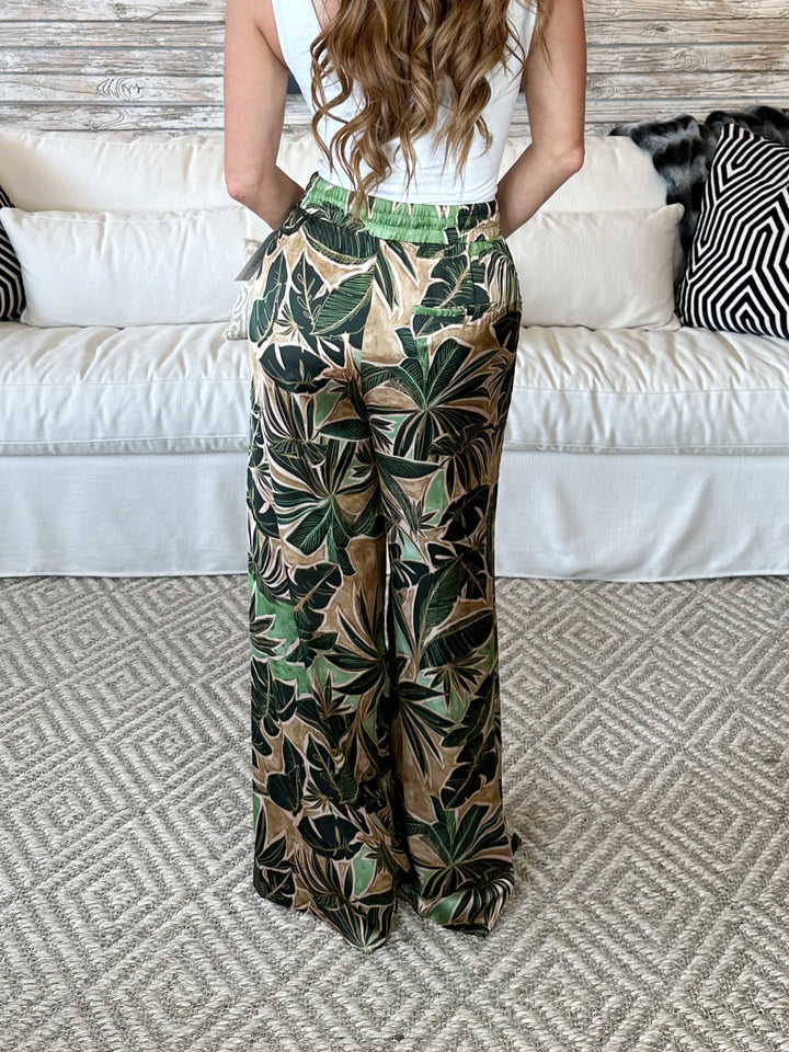 Dimity Tropical Ibiza Printed Woven Pants-Pants-venti 6-Shop with Bloom West Boutique, Women's Fashion Boutique, Located in Houma, Louisiana
