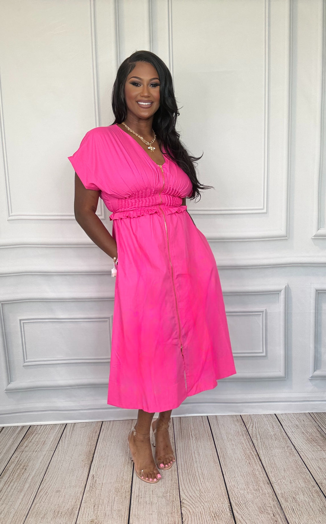 The Rosé Radiance Maxi Dress-Maxi Dresses-Entro-Shop with Bloom West Boutique, Women&