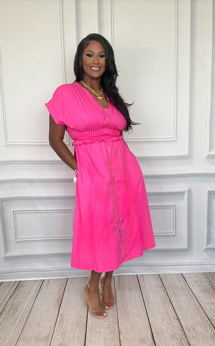 The Rosé Radiance Maxi Dress-Maxi Dresses-Entro-Shop with Bloom West Boutique, Women&