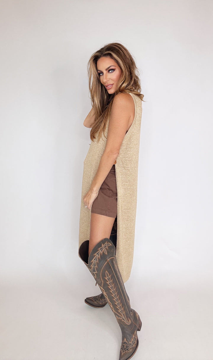 Oaklyn Oat Latte Shirt Dress-Dresses-ee:some-Shop with Bloom West Boutique, Women's Fashion Boutique, Located in Houma, Louisiana