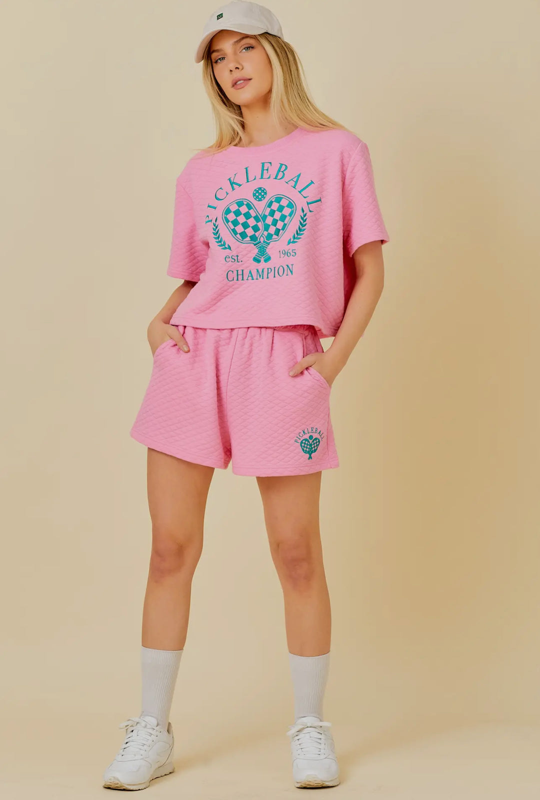 Pickle Ball Quilted Short Set-One-Piece & Sets-Main Strip-Shop with Bloom West Boutique, Women's Fashion Boutique, Located in Houma, Louisiana