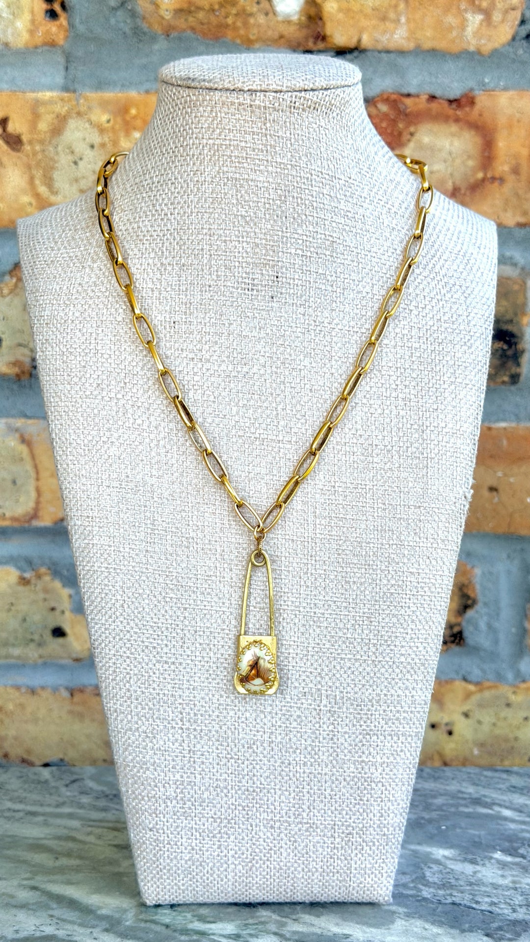 Erin Knight Cameo Horse Laundry Pin-Necklaces-Erin Knight Designs-Shop with Bloom West Boutique, Women's Fashion Boutique, Located in Houma, Louisiana