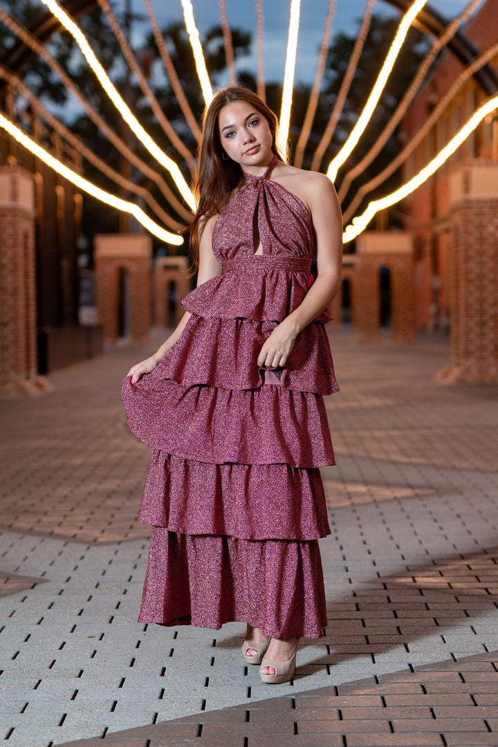 Buddy Love Talia Halter Long Dress- Valentine-Maxi Dresses-Buddy Love-Shop with Bloom West Boutique, Women's Fashion Boutique, Located in Houma, Louisiana