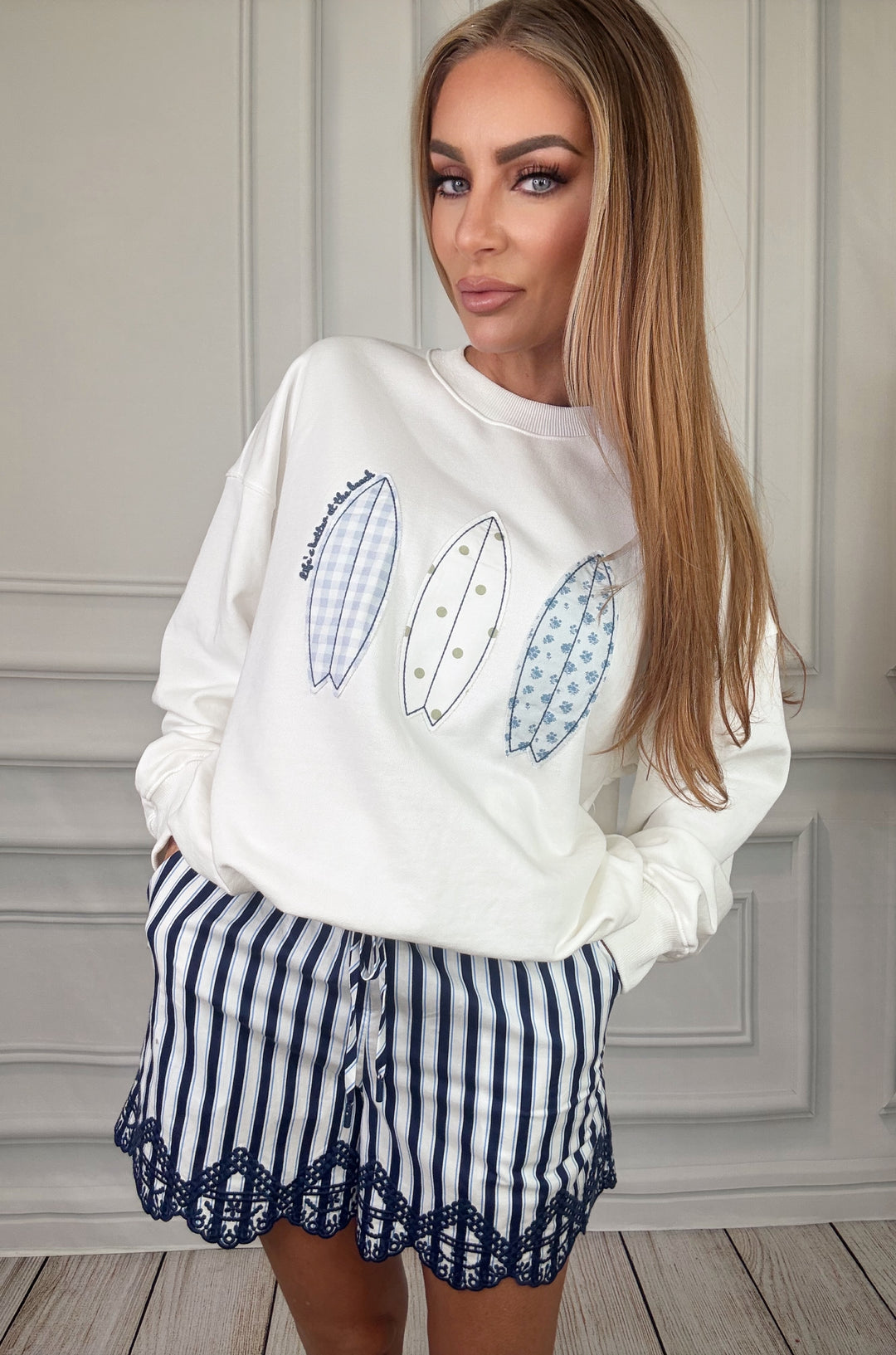 Saltwater Keepsake Pullover-Sweaters-Le lis-Shop with Bloom West Boutique, Women's Fashion Boutique, Located in Houma, Louisiana
