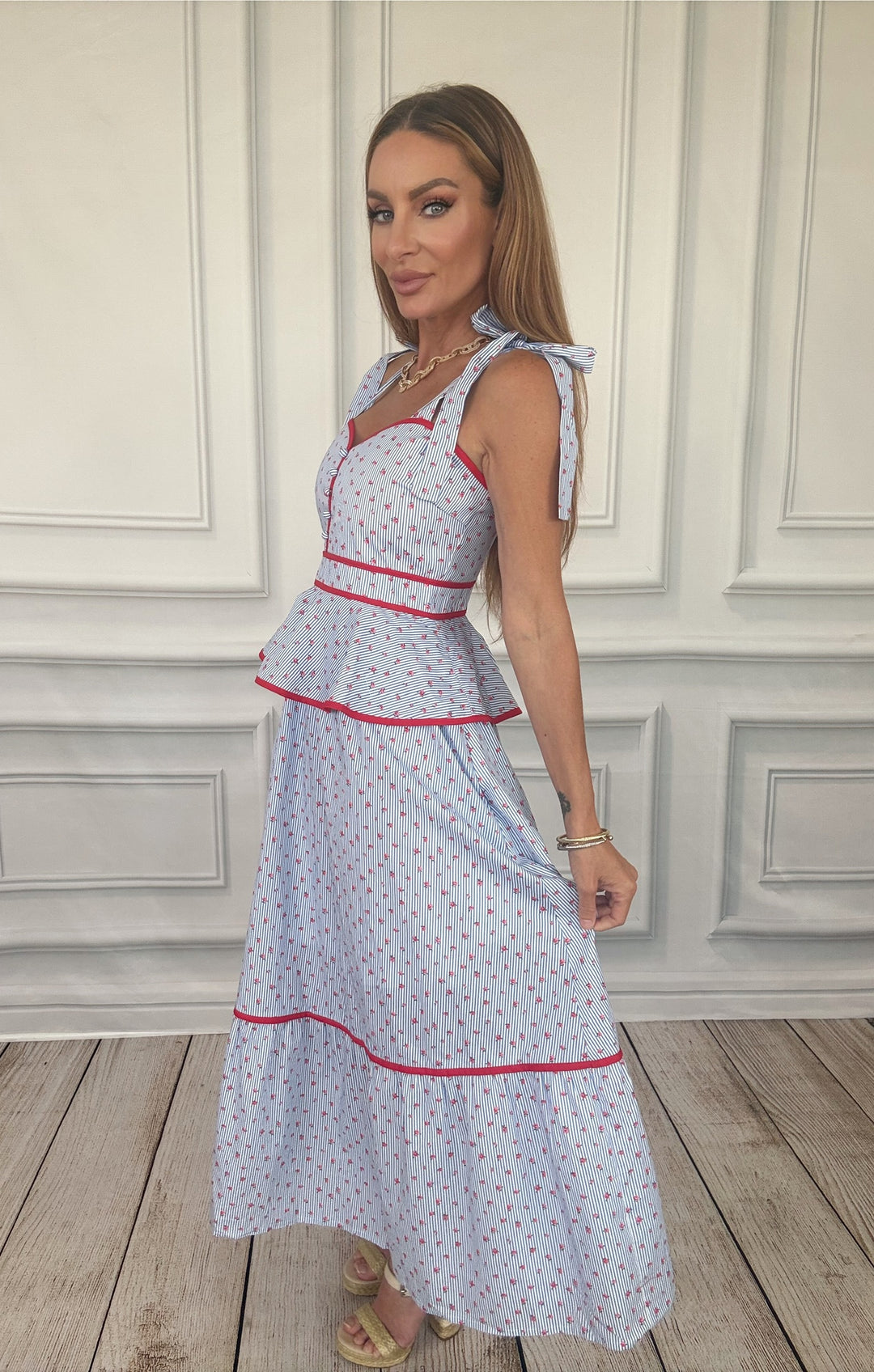 Scarlet Whispers Corset Midi Dress-Midi Dresses-Entro-Shop with Bloom West Boutique, Women&