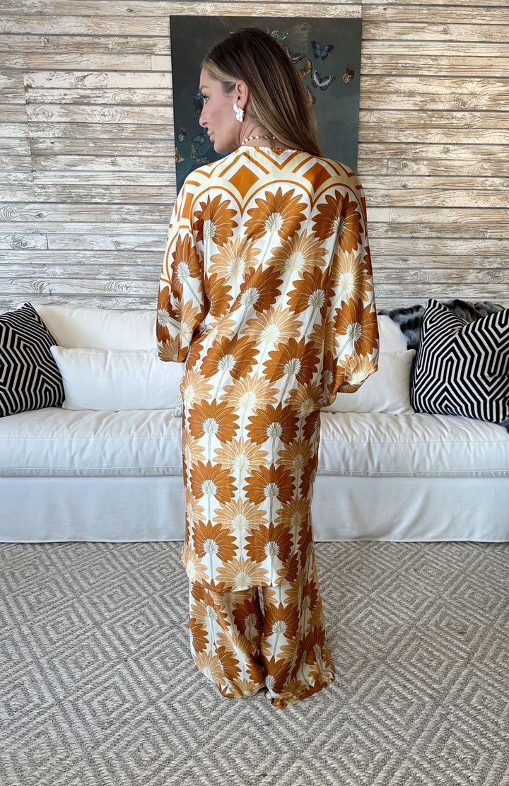 Kai Hawaiian Sunset Kimono-Kimonos-dress forum-Shop with Bloom West Boutique, Women's Fashion Boutique, Located in Houma, Louisiana