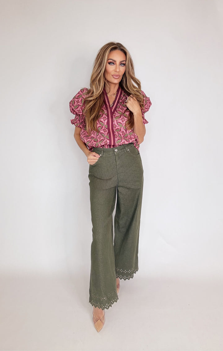 Juliette Merlot Top-Tops-Entro-Shop with Bloom West Boutique, Women's Fashion Boutique, Located in Houma, Louisiana