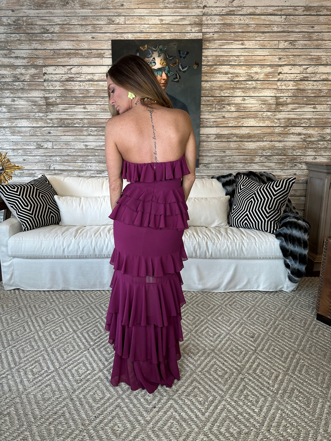 Mirabelle Tiered High Low Maxi Dress-Dresses-mable-Shop with Bloom West Boutique, Women's Fashion Boutique, Located in Houma, Louisiana