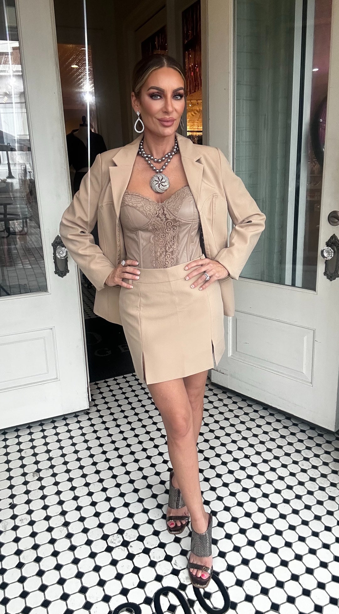 Calista Corset Style Blazer-Blazers-edit by nine-Shop with Bloom West Boutique, Women's Fashion Boutique, Located in Houma, Louisiana