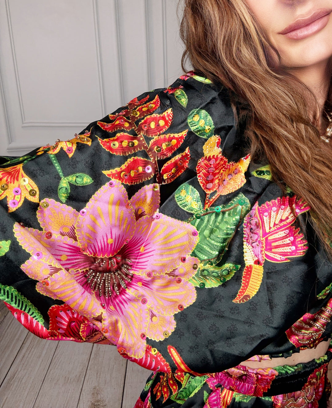 Coco Cay Blooms Set-Two Piece Set-Gold and Silver-Shop with Bloom West Boutique, Women's Fashion Boutique, Located in Houma, Louisiana