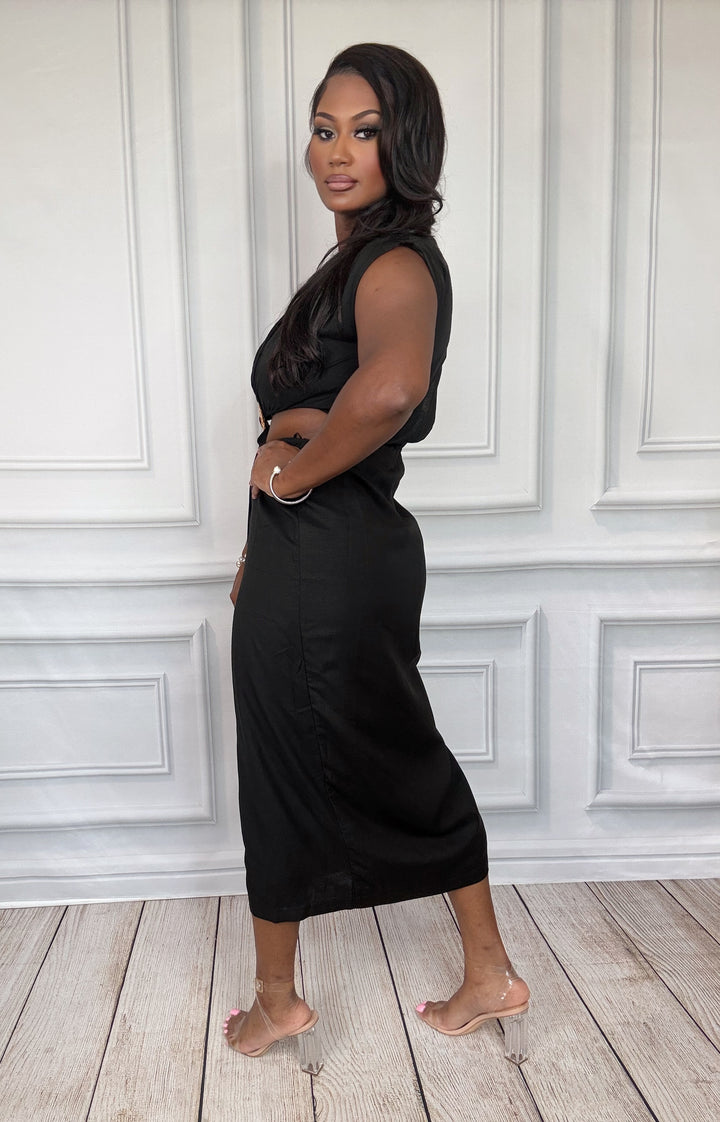 The Kendall Cut-Out-Midi Dresses-Aakaa-Shop with Bloom West Boutique, Women&