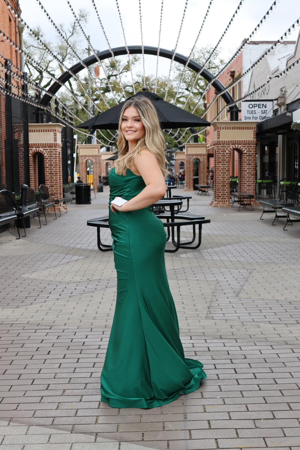 Celeste Fitted Stretch Satin Gown-Dresses-ladivine by cinderella-Shop with Bloom West Boutique, Women's Fashion Boutique, Located in Houma, Louisiana