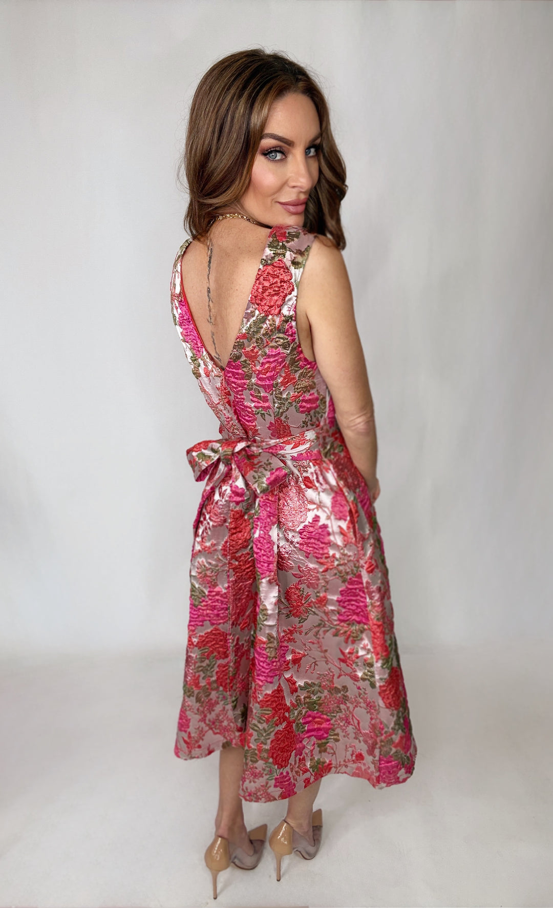 The Bellara Midi Dress-Midi Dresses-B.Right-Shop with Bloom West Boutique, Women's Fashion Boutique, Located in Houma, Louisiana