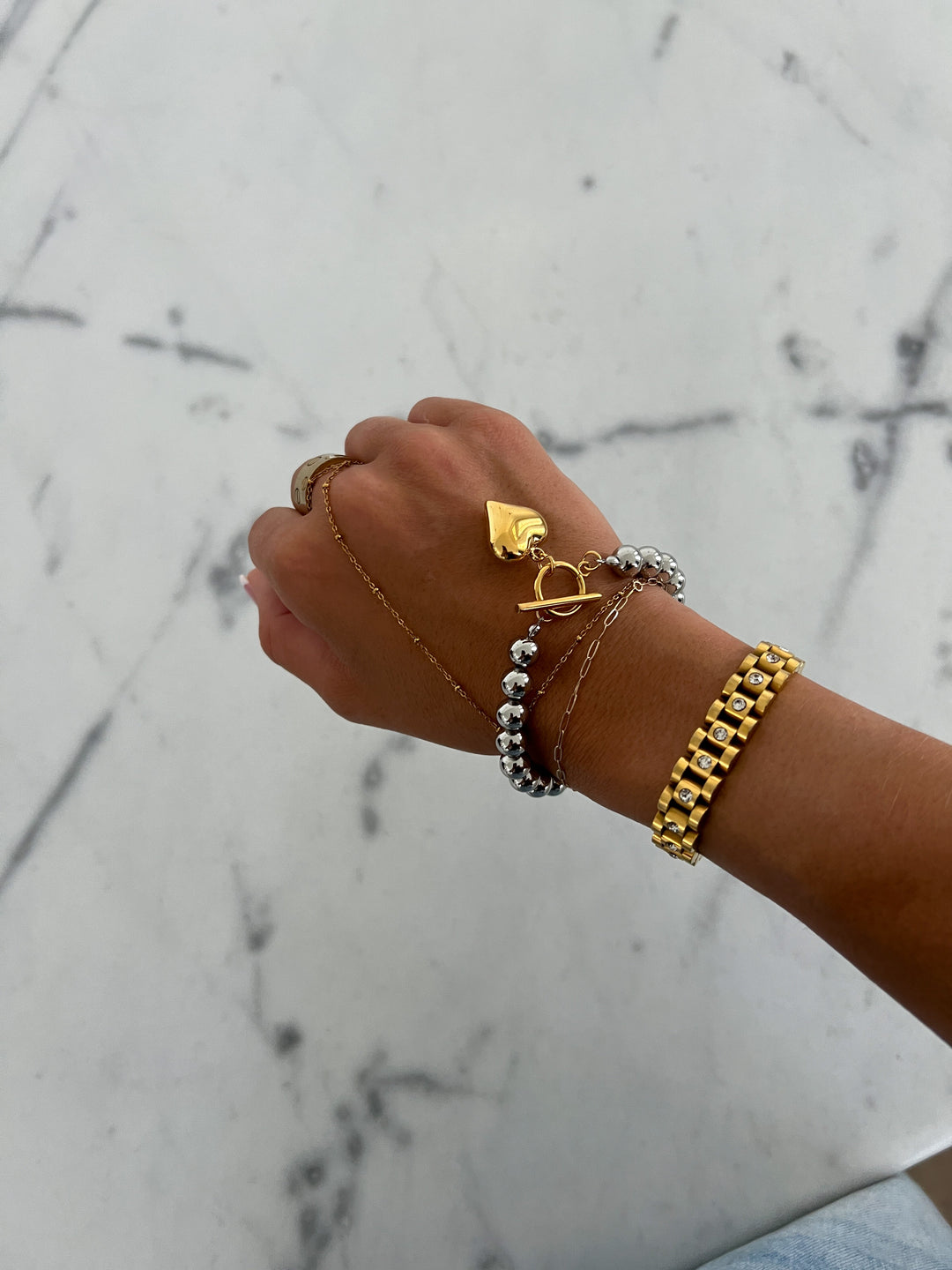 GLAM HEART BRACELET-Chansuttpearls-Shop with Bloom West Boutique, Women&