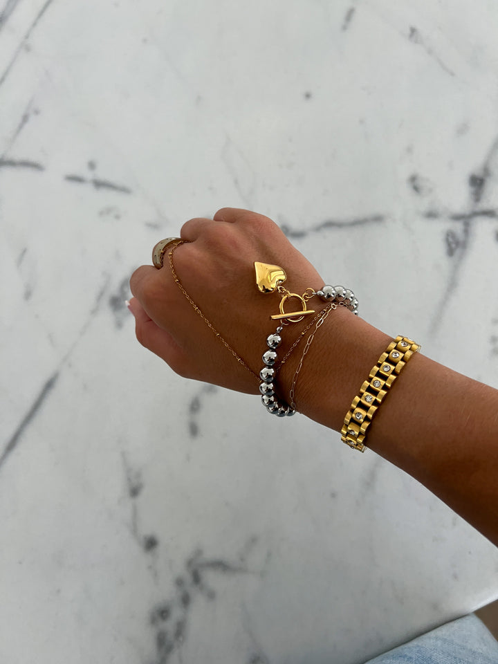 GLAM HEART BRACELET-Chansuttpearls-Shop with Bloom West Boutique, Women&