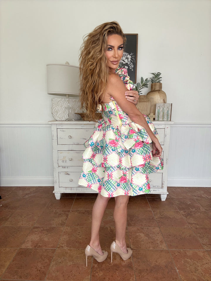 Celia B BALTIC FLORAL DRESS-Mini Dresses-Celia B-Shop with Bloom West Boutique, Women's Fashion Boutique, Located in Houma, Louisiana