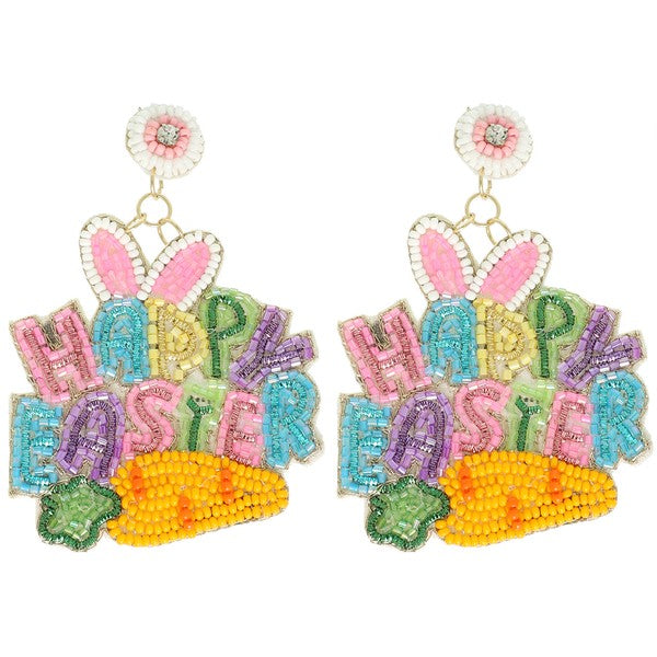 Happy Easter Jeweled Earrings-Jewelry-Something special-Shop with Bloom West Boutique, Women's Fashion Boutique, Located in Houma, Louisiana