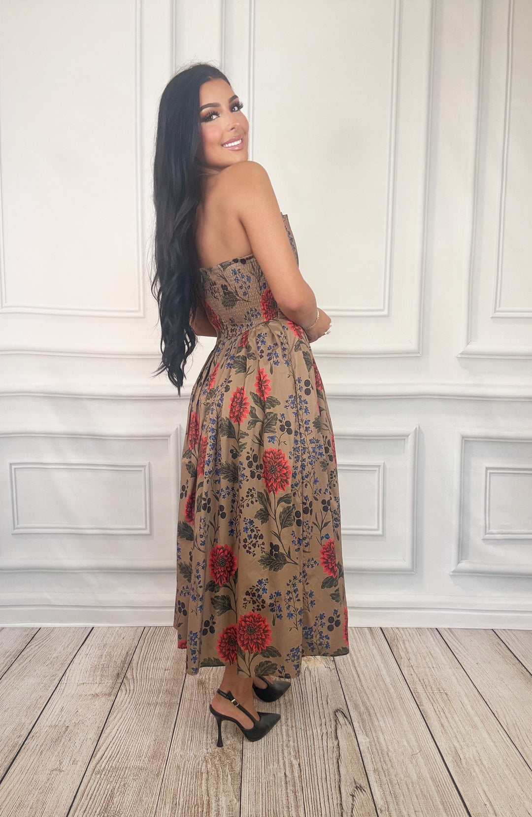 Painted Garden Dress-Midi Dresses-Entro-Shop with Bloom West Boutique, Women&