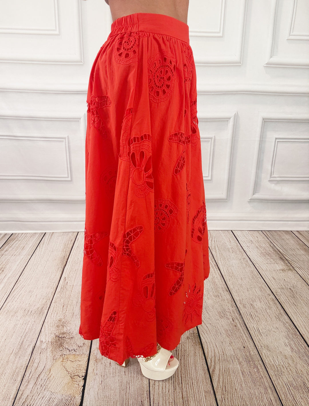 Sea Salt &amp; Champagne Midi Skirt-Midi skirt-skies are blue-Shop with Bloom West Boutique, Women&