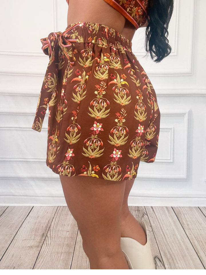 Burnt Petals Skort-Skorts-Entro-Shop with Bloom West Boutique, Women&