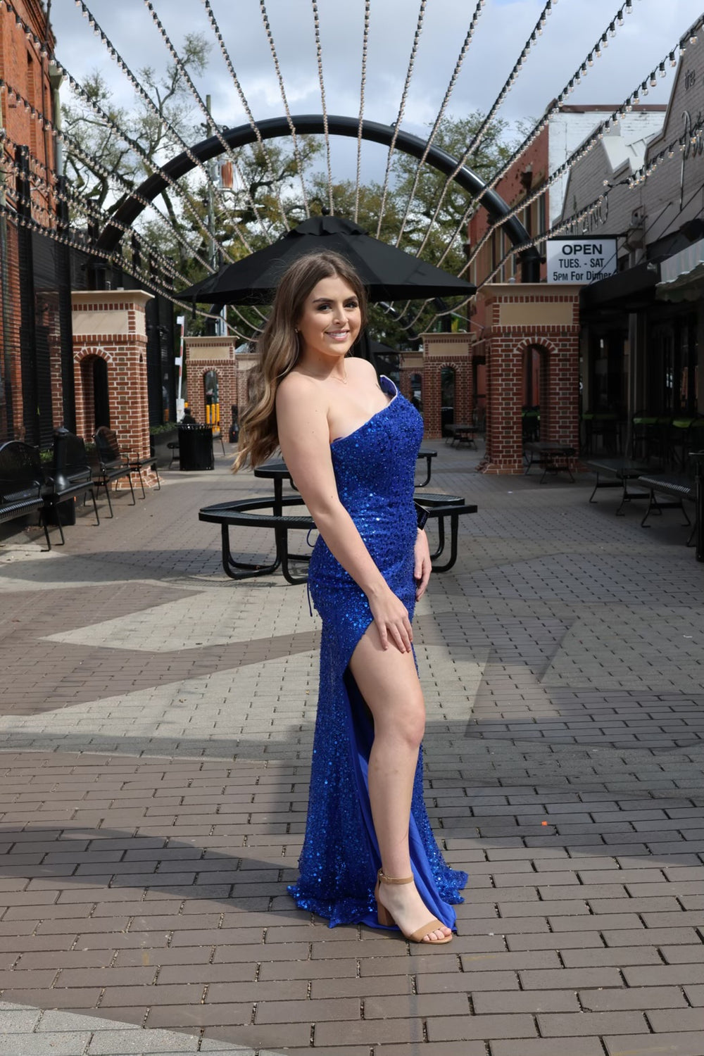 Carmella Fitted A-Symetrical Sequin Gown-Dresses-cinderella by divine-Shop with Bloom West Boutique, Women's Fashion Boutique, Located in Houma, Louisiana