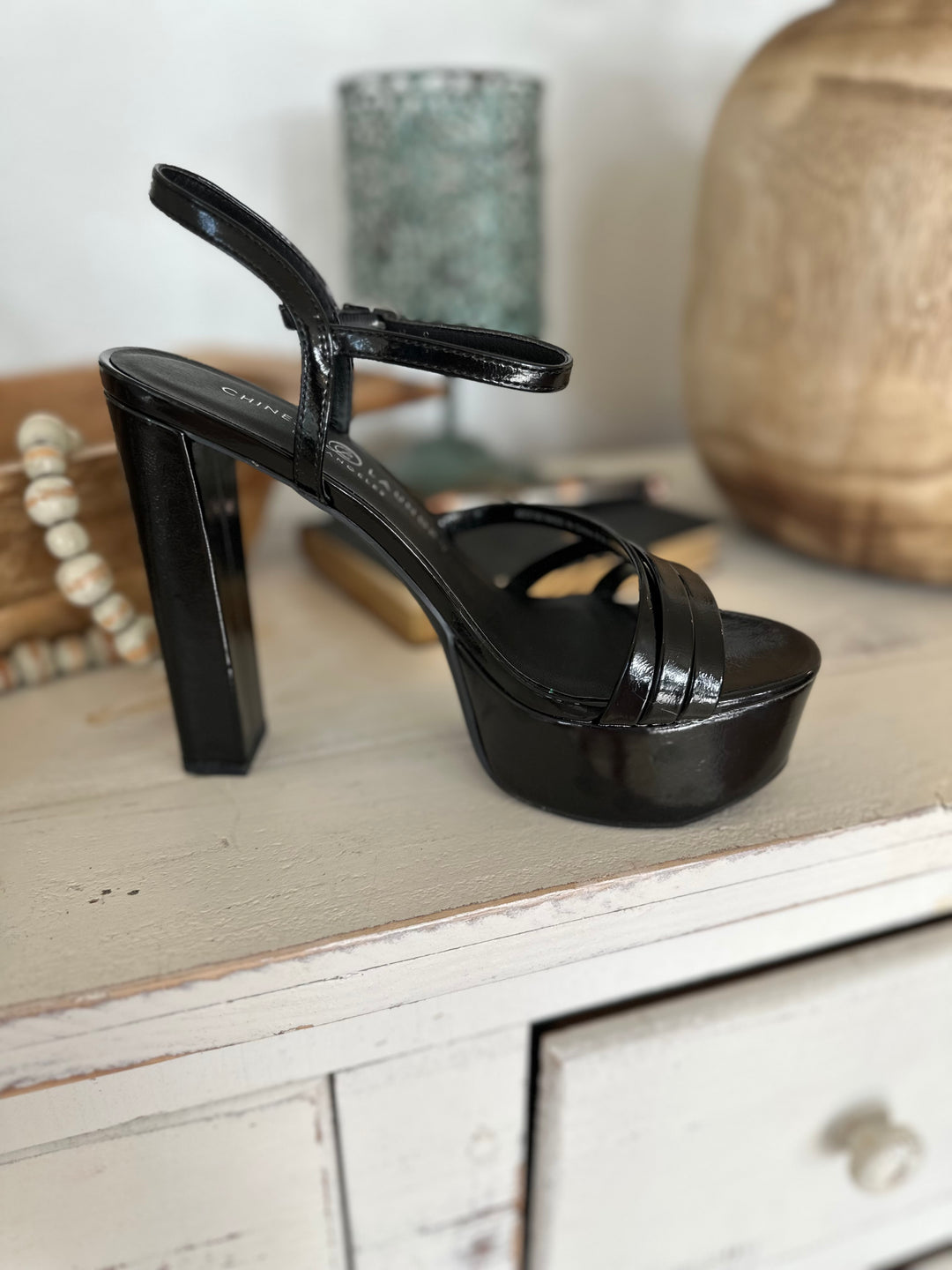 Amella Patent Platform-Black-Heels-Chinese Laundry-Shop with Bloom West Boutique, Women's Fashion Boutique, Located in Houma, Louisiana