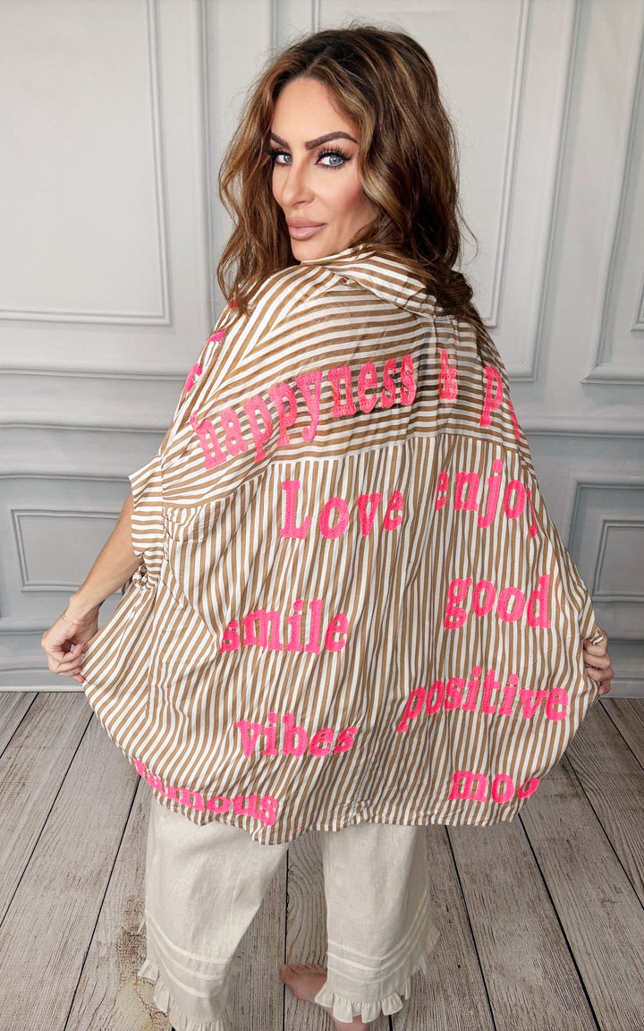 Words Are Free Top-Tops-Gold and Silver-Shop with Bloom West Boutique, Women's Fashion Boutique, Located in Houma, Louisiana