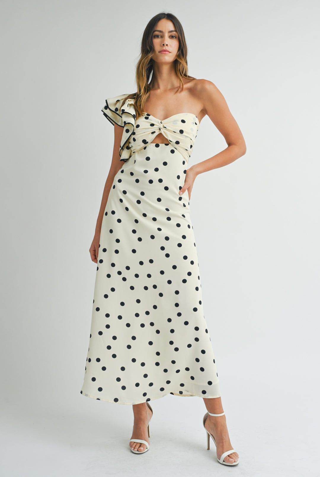Deville Front Twisted One Shoulder Maxi Dress-Dresses-mable-Shop with Bloom West Boutique, Women's Fashion Boutique, Located in Houma, Louisiana