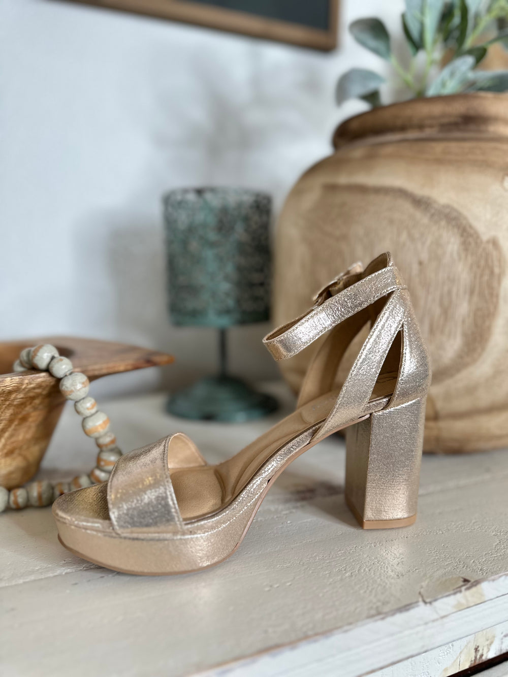 Starstone Gold Strap Heel-Heels-Chinese Laundry-Shop with Bloom West Boutique, Women's Fashion Boutique, Located in Houma, Louisiana